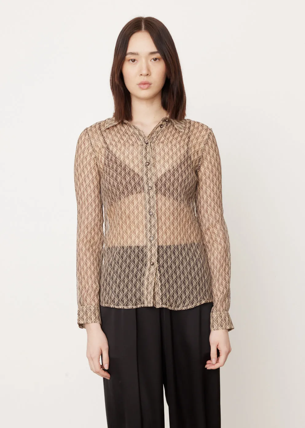Marine Serre -  Moon Diamant Blouse - Blouse