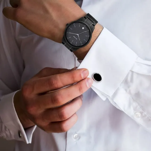 Minimals Black Dial & Metal Strap