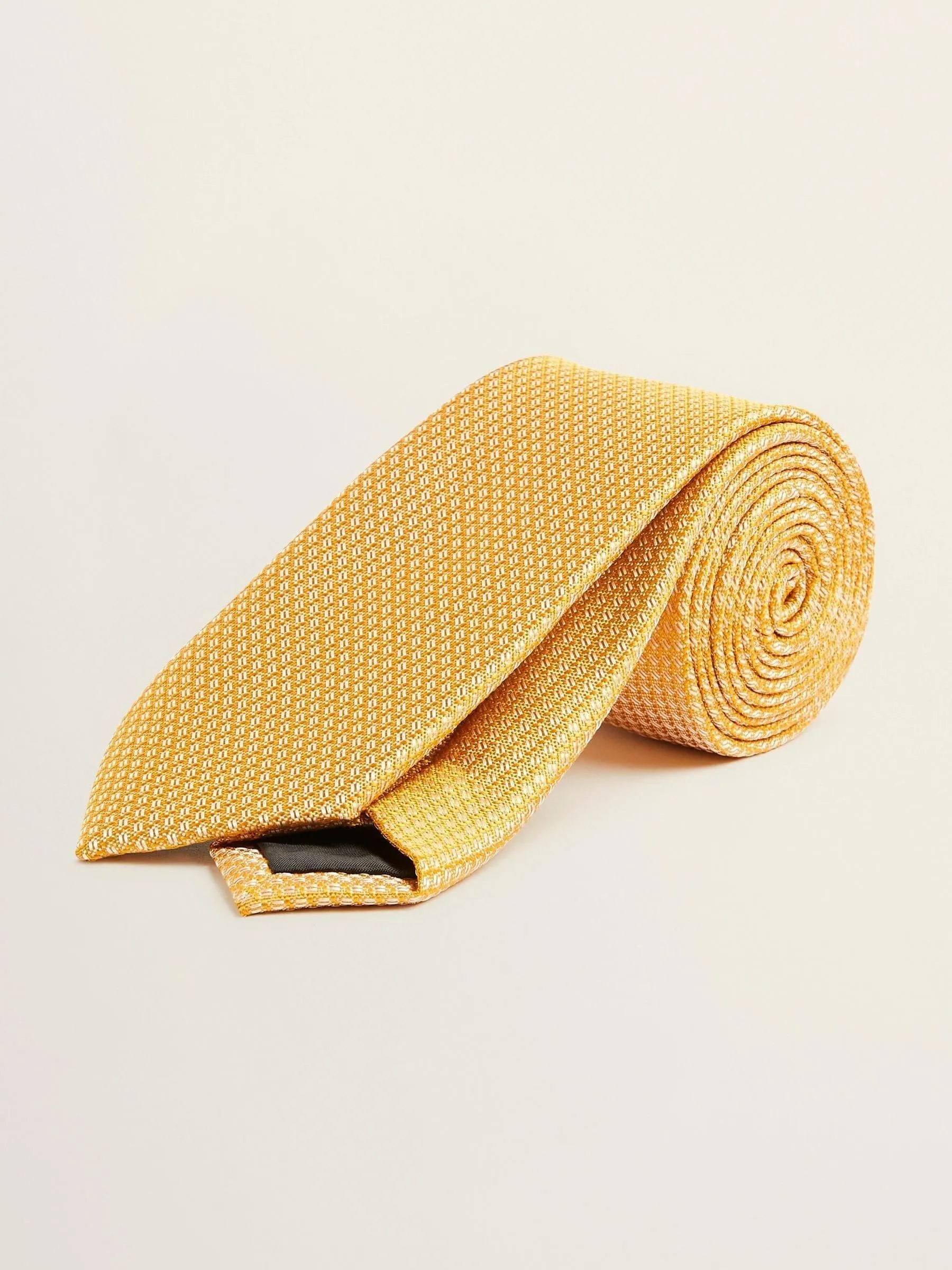 MOSS Yellow Textured Tie